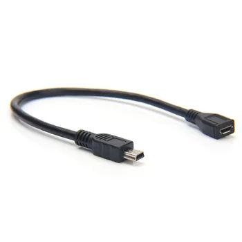 0,25 M USB 2.0 Mini 5-Pin Male, lai Mikro Sieviešu Adaptera Kabeli EM88