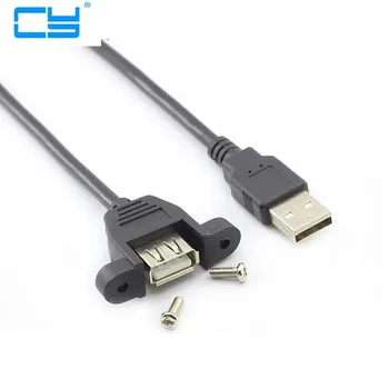 0,3 m 0,5 m 1 m 2m USB 2.0 tipo Mačo para Femea cabo de extensao com parafuso para Montagem Em Painel frete bezmaksas