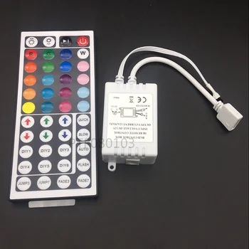 10pcs Led Kontrolieris 44 Atslēgas, LED IS RGB Controler LED Gaismas Kontrolieris INFRASARKANO staru Tālvadības Reostats DC12V 6A, Lai 3528 RGB 5050 LED Sloksnes