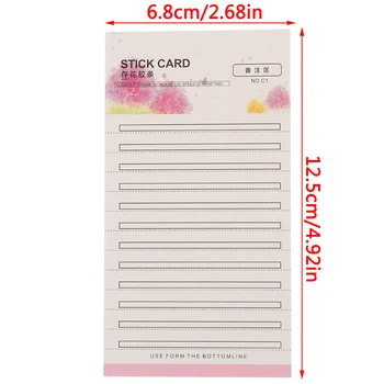 10Pcs Skropstu Kartes+Dubultā Novietotās Lentes Skropstu Ziedu Stick Kartes Ar Līmlenti Skropstu Pagarināšana Komplekti Skropstu Stick atmiņas Kartes