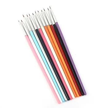 12PC Akrils UV Gēla Pagarināšanu Celtnieks Sukas Nagu Mākslas Modelis Krāsošana Nagu, Pildspalvu, Otu, Pārklājums Zīmēšanas Zīmuli DIY Manikīra Instruments