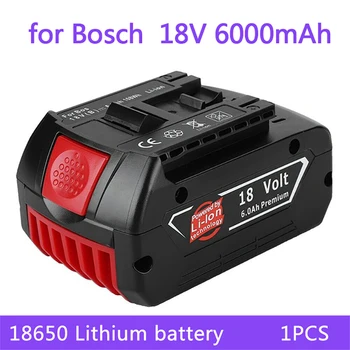 18V Akumulatora 6.0 Ah Par Bosch Elektrisko Urbi 18 V Uzlādējams Li-ion Batteryies BAT609 BAT609G BAT618 BAT618G BAT614 + 1 Lādētāju