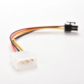 1PC 4-Kontaktu uz 6-Pin PCI-E Grafiskā Video Parādīt Karti Strāvas Savienotājs Kabeļa Adapteris Converter Vadu Garums 17,5 cm