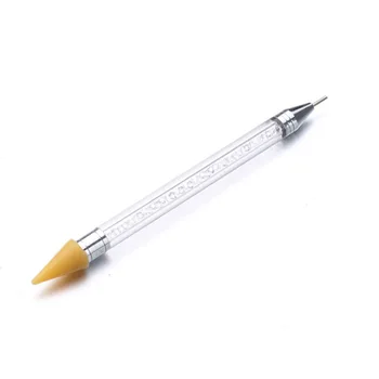 1pc Dotting Pildspalva ar kristālu Rīkoties ar Vaska Zīmuli 4Colors Kristāla Krelles Rīkoties Dotting Pildspalva Nagu Mākslas Instrumentu, Apdares Manikīrs