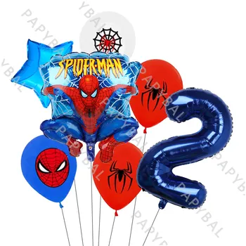 1Set Brīnums Zirnekļcilvēka Puse Baloni Komplekts Bērniem Zēns Super Varonis Dzimšanas dienu Pontons Spider Puse Rotājumi Happy Birthday Dāvanas Spider