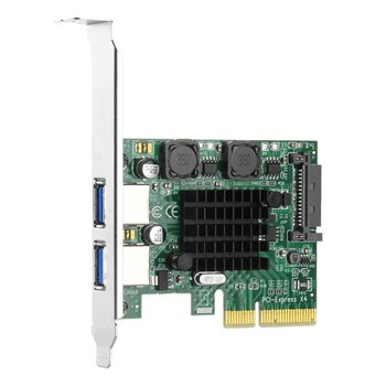 2-Ostas 10Gbps USB 3.1 PCI Express (PCIe) X4 X8 X16 Paplašināšanas Kartes USB Self-Powered, ASM3142 Chip for Windows / Linux