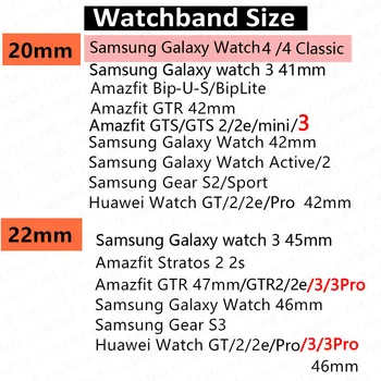 20mm 22mm Joslu Samsung Galaxy Noskatīties 4/Classic/46mm/42mm/aktīvā 2 Pārnesumu s3/S2 silikona aproce Huawei GT/2/GT2/3 Pro siksna