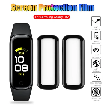 2gab 3D Screen Protector For Samsung Galaxy Fit2 Pilns Pārklājums Mīksto Skaidrs, ar aizsargplēvi Smartwatch Aizsargs Aksesuāru Smartwatch
