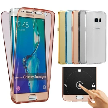 360 Dubulto Silikona Tālrunis Case For Samsung Galaxy S6 S7 Malas S8 S9 Plus A5 A6 A8 A9 J4 J6 M10 M20 M30 A30 A40 A50 A60 A70 Gadījumā