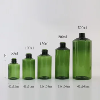 50ml 100ml 150ml 200ml 500ml Tukšs migliņai Smaržas Plastmasas Pudeles,Zaļā Pudele Dzintara Konteineru atkārtoti uzpildāmi Iepakojums