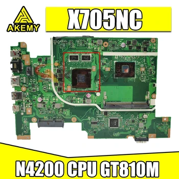 Akemy X705NC mainboard Par ASUS X705NC X705N N705N N705NC Klēpjdators Mātesplatē Testa LABI N4200 CPU GT810M