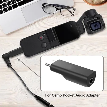 Audio Adapteris DJI Osmo Kabatas PTZ Kameru Pieslēgt Ārējās 3,5 Mm Mikrofona Ierakstu Par Lingbi Kabatas Audio Adapteri