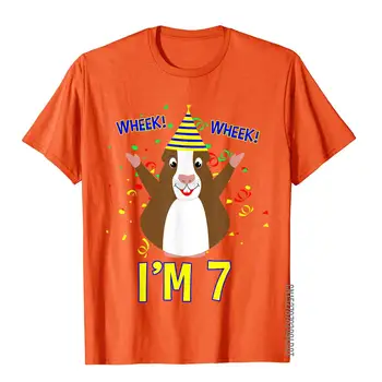 Bērni, es esmu 7 Jūrascūciņu Dzimšanas dienas svinības Dāvana T-Krekls Cilvēks Pavisam Jaunu Drukas Topi, Krekli, Kokvilnas T Krekli, Vintage