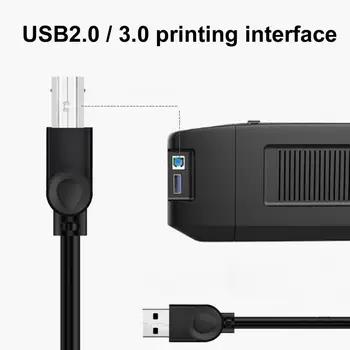 Daudzfunkciju 1.5/3/5/10M Portatīvo USB2.0 Kabeļu Drukāt Skaidrs High Speed A uz B Vīriešu vīriešu Pārsūtīt Printera Kabelis Skeneris Vadu