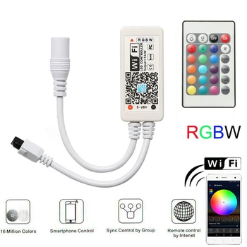 DC5V 12V 24V RGB Led Wifi Kontrolieris RGBW RGBWW Bluetooth, WiFi, LED Kontrolieris, par 5050 2835 WS2811 WS2812B Led Lentes Burvju Mājās