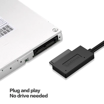 Diska Kabeli USB Adapteri PC 6P 7P CD / DVD Rom SATA USB 2.0 Converter Slimline Sata 13 Pin Adapteri PC Klēpjdators, Notebook