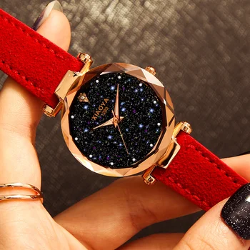 Dāmas Skatīties 2020 Jaunu Gadījuma Modes Kvarca Skatīties Zvaigžņotās Debesis Multicolor Ādas Rokas Pulkstenis Vienkāršs Dizaineru Sieviešu Pulkstenis Orologio