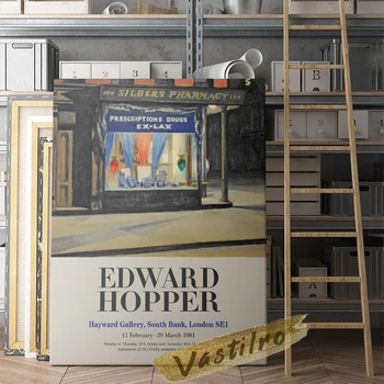 Edward Hopper Retro Mākslas Izdrukas Audekls Gleznu Izstāde Muzeja Vintage Plakātu Sienas Mākslas Dekoru Izdrukas, Attēlu, Mājas Apdare