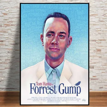 Forrest Gump Classic HD Movie Star Sienas Mākslas Mājas Dekoru Kanvas Glezna Mākslas Ziemeļvalstu Apdare, Kafejnīca, Bārs Viesnīcas Istabā, Dzīvojamā Istabā