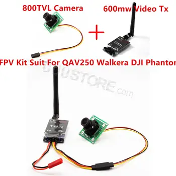 FPV Komplektu 800TVL CCTV Kamera ar 600mw 5.8 G TS832 Video Raidītāju FPV RC Dūkoņa Quadcopter ZMR250
