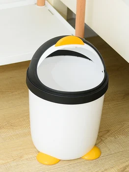 Gudrs Pingvīns, Miskastes Ritošā Vāks Tips Vannas Istaba Tualetes Papīra Grozā Pārstrādes Atkritumu Maisu Virtuves Atkritumu Urnas Guļamistaba