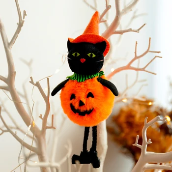 Halloween Karājas Lelle Rotājumi Ķirbju Spoku, Raganu Melnais Kaķis, Kulons Biedējošu Halovīni Bērniem Dāvanu Halloween Puse Dekori Mājas