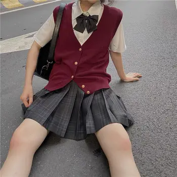 HOUZHOU Harajuku Black Pleds Svārki Sievietēm Gothic Augsta Vidukļa Kroku Mini Svārki Kawaii Japāņu Skolā Vienotu Preppy Stils JK
