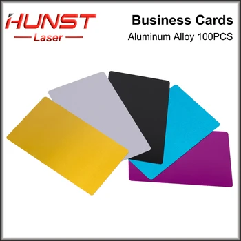 Hunst 100GAB/PARTIJA, Uzņēmuma Nosaukums Kartes Multicolor Alumīnija Sakausējuma Metāla Loksnes Pārbaudes Materiālu Lāzera Marķēšana Mašīna