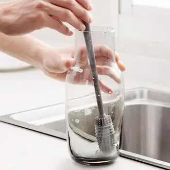Ilgtermiņa Rokturi Silikona Kausa Suku Virtuves Tīrīšanas Rīki Dzēriena Pudeli Vīna Glāze Stikla Kausa Mazgāšanas, Tīrīšanas Sūklis Sukas Tīrītājs