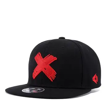 Jaunu Burtu X Snapback Cap kokvilnas beisbola cepure vīriešiem un sievietēm, regulējams hip-hop tētis, cepure, regulējams āra sporta saulessarga