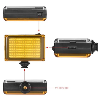 LED Video Gaisma Foto Apgaismojums Kameras Tālrunis Karstā Apavu Tiešraides Nikon DSLR Videokamera Lampas IPhoneX / LED 8 E9A1