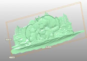 Lāči 3D Reljefa Modelis STL formātu CNC Router Griešanai Gravēšana Artcam aspire M106