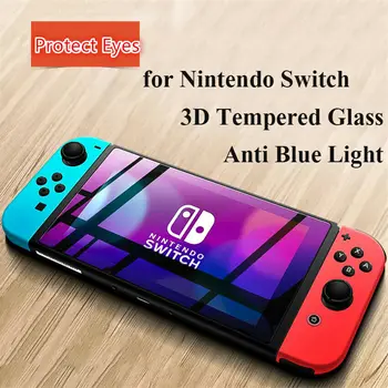 Nintendo Slēdzis Rūdīta Stikla Ekrāna Aizsargs Anti-Zilā Aizsardzības Plēves