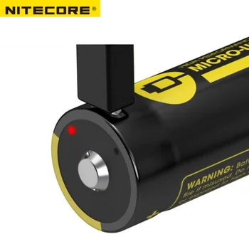 Nitecore NL1835R 3.6 V 3500mAh 18650 Micro-USB Uzlādējams Litija-jonu Akumulators ar Uzlādes Ports