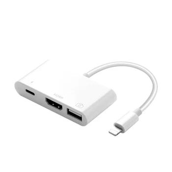 OTG Lightning USB Adapteris Converter For Apple iPad Gaisa 3 2 mini 4 5 iPad 10.2 9.7 CENTRMEZGLU, 3,5 mm Jack, HDMI Doks Pievienojiet Tastatūru Nāca
