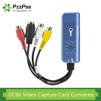 PzzPss USB 2.0 Video Audio Capture Kartes Adapteri Portatīvo VHS DC60 DVD Video Uztveršanas Kartes Pārveidotāju TV Uztvērēju Datoram Win7