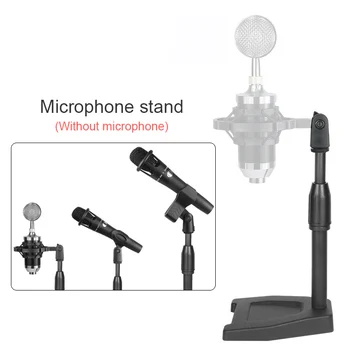 Rakstāmgalda Mikrofona Statīvs Regulējams 3/8 Collas Skrūves Galda Mic Stand Teleskopiskie Mikrofona Turētājs Tālruņa Statīvu Dzīvot Dzied