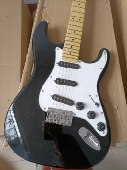 Rūpnīcas custom shop Jaunākās Pasūtījuma melns balts Matēts melns lielā rāmī ST elektriskā ģitāra, Bezmaksas piegāde 67
