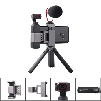 Selfie Mount Metāla Statīvs Salokāms Tālruņa Turētāja Adapteris Klipu par DJI Osmo Kabatas/Kabatas, 2 Rokas Gimbal Kameru Piederumi