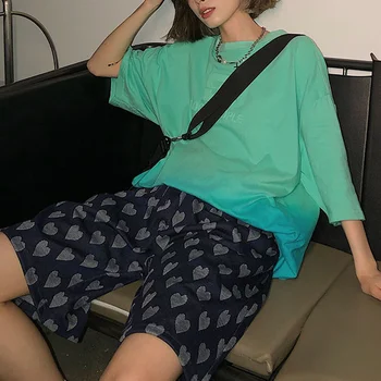 Sieviešu Īsās Bikses-Šorti Drukāt Salds Jauki Japānas Stila Modes Pāri Ikdienas Meitenes Plaša Kāju Gruntis, Uzmanību, Un Stratēģisko Domāšanu Harajuku Streetwear Retro