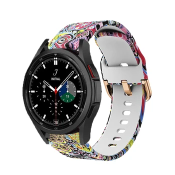 Silikona Siksniņa Samsung Galaxy Watch4 classic 46mm 42mm Nomaiņa Aproces Galaxy Noskatīties 4/Aktīvā 2 44mm 40mm frekvenču Joslā