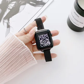 Slim Siksnu Apple skatīties joslas 40mm 44mm 38mm 42mm 41mm 45mm Magnētiskā cilpa nerūsējošā tērauda watchband iwatch 3 4 5 6 7 se Garām