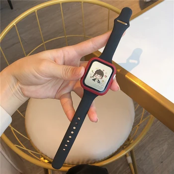 Slim siksnu Apple skatīties joslas 40mm 44mm 38mm 42mm 44 mm Mīksta jostas Silikona watchband par rokassprādzi iWatch serie 3 4 5 6 se 7