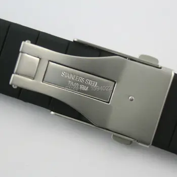 T-RRCE Ekspertu Melns Silikona Gumijas Siksnas T048 Watchband par T048417A 21mm