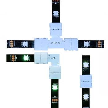 X T L LED Savienotājs 2pin 3pin 4pin 5pin Par 5050 RGB RGBW 3528 WS2811 WS2812 WS2813 WS2815 U.c LED PCB10mm IP30 Lentes IP20