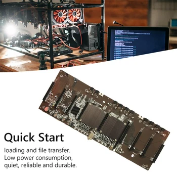 X79 BTC Ieguves Mašīnas Mātesplati 9XPCI-E X16 Atbalsta 3060 Grafikas Karte 60mm Piķis ar 2X2620 CPU RECC 8G DDR3 Atmiņa