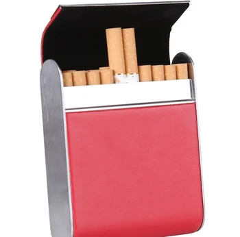 Ādas 20pcs Cigarešu Tvertnes Gadījumā, ja Bankas Karte, Cigarešu Kastes Tabakas Turētājs Mini Uzglabāšanas Kaste Tēvs Vīriešu kārtas Draugu, Mīļāko Dāvanu Vīriešiem