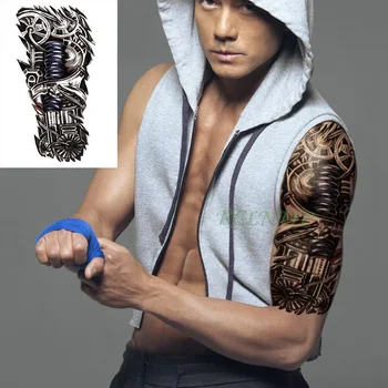 Ūdensnecaurlaidīgus Pagaidu Tetovējumu Uzlīmes Atdzist 3D robota roka tatto uzlīmes flash tetovējums viltus tetovējumiem vīriešiem